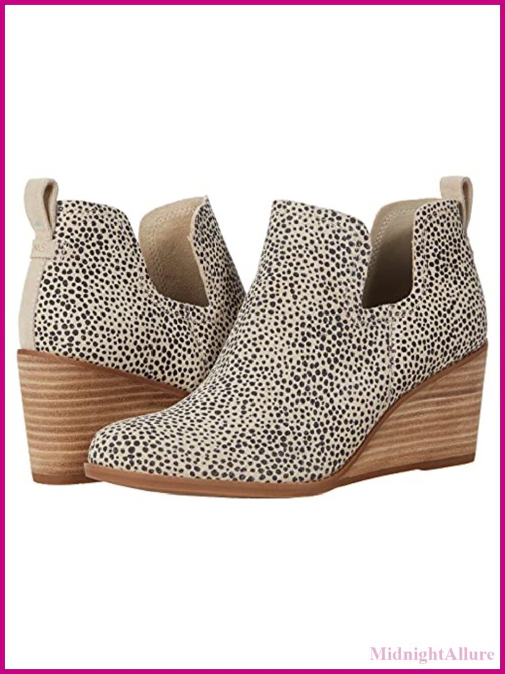 Suede Wedge Ankle Bootie with Side Cutouts and OrthoLite Insole
